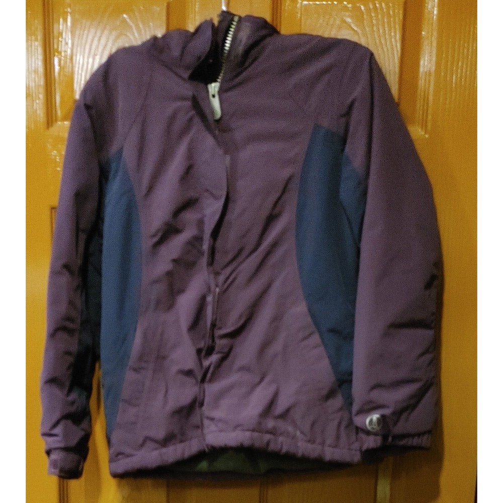 Lands End Squall Jacket Kids Size M 10-12 Purple Excellent Waterproof Fleece